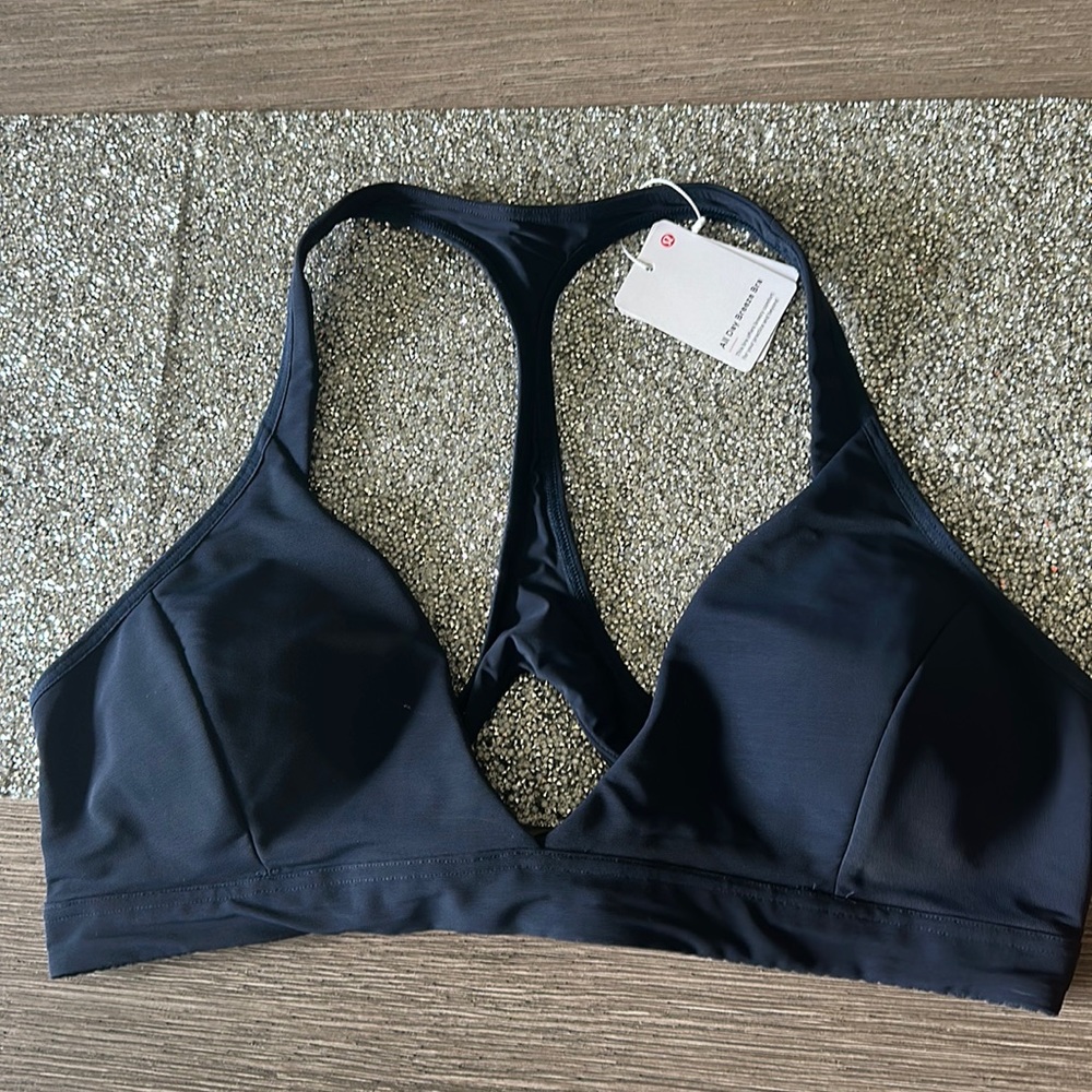 Lululemon All Day Breeze Bra in BLACK NWT Sz 12 NWT(I tore tags off when I got)